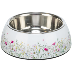 TRIXIE Edelstahlnapf, Blumen-Motiv