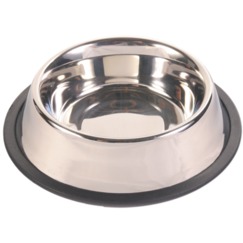 TRIXIE Edelstahlnapf mit Gummiring