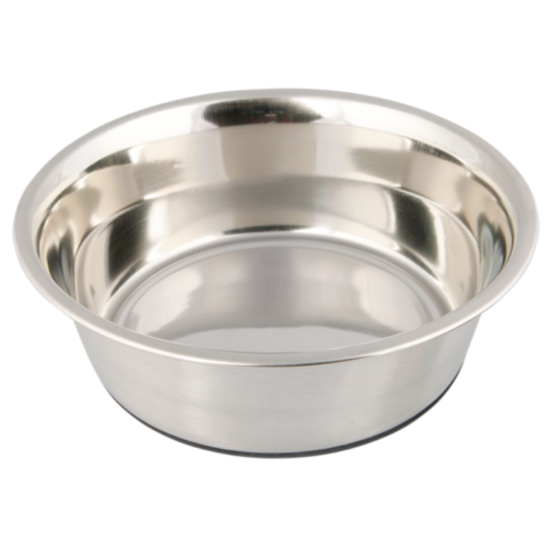 TRIXIE Edelstahlnapf mit Gummiboden