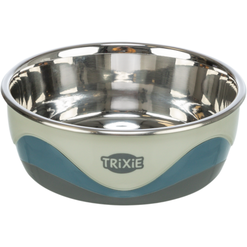 TRIXIE Edelstahlnapf mit Silikoneinlagen