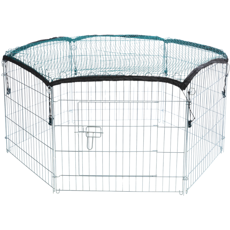 TRIXIE Freilaufgehege mit Schutznetz, 6 Elemente