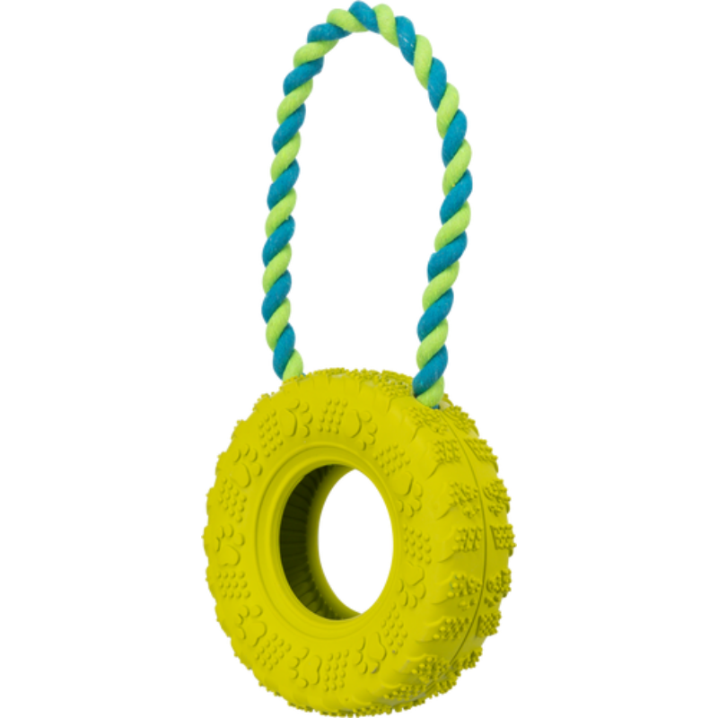 TRIXIE Hundespielzeug Reifen am Tau