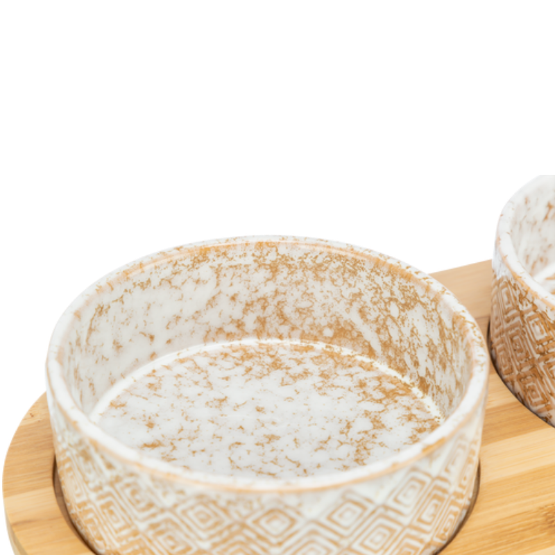 TRIXIE Napf-Set, Keramik/Bambus