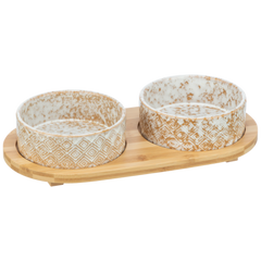 TRIXIE Napf-Set, Keramik/Bambus