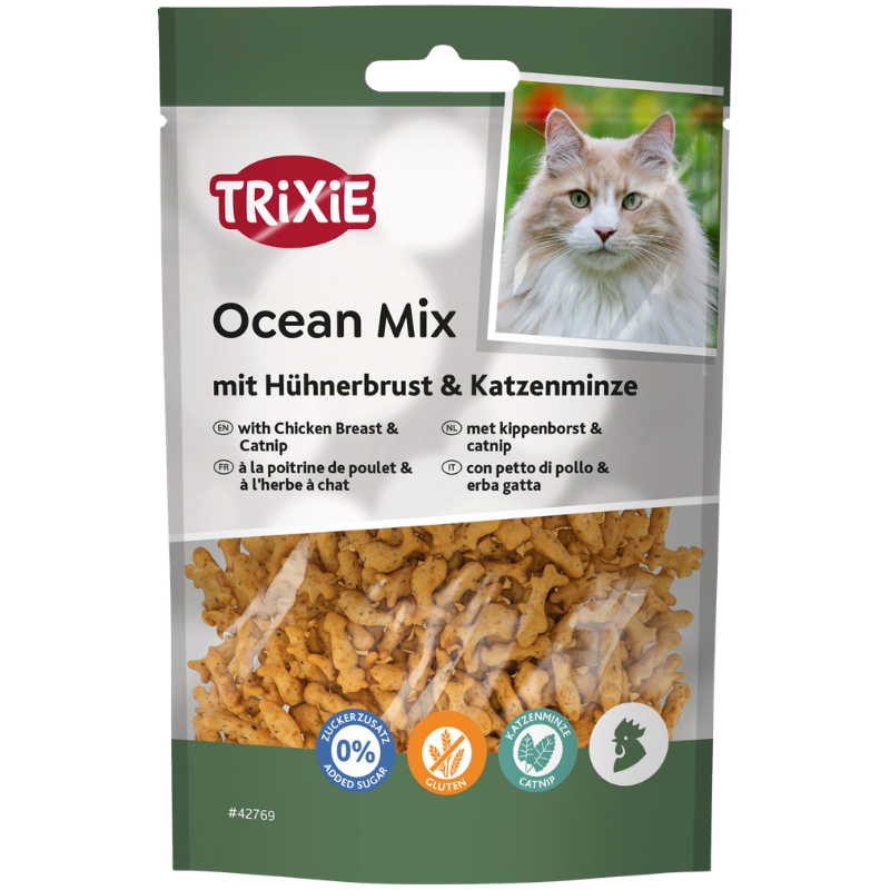TRIXIE Ocean Mix mit Hühnerbrust & Katzenminze
