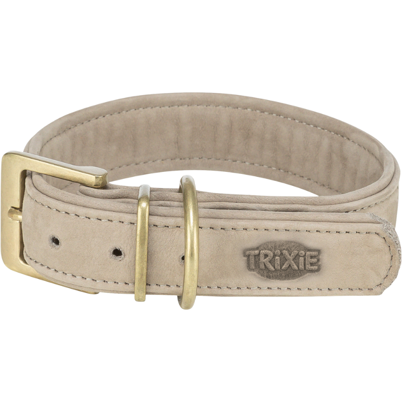 TRIXIE Pure Halsband, Leder extra breit