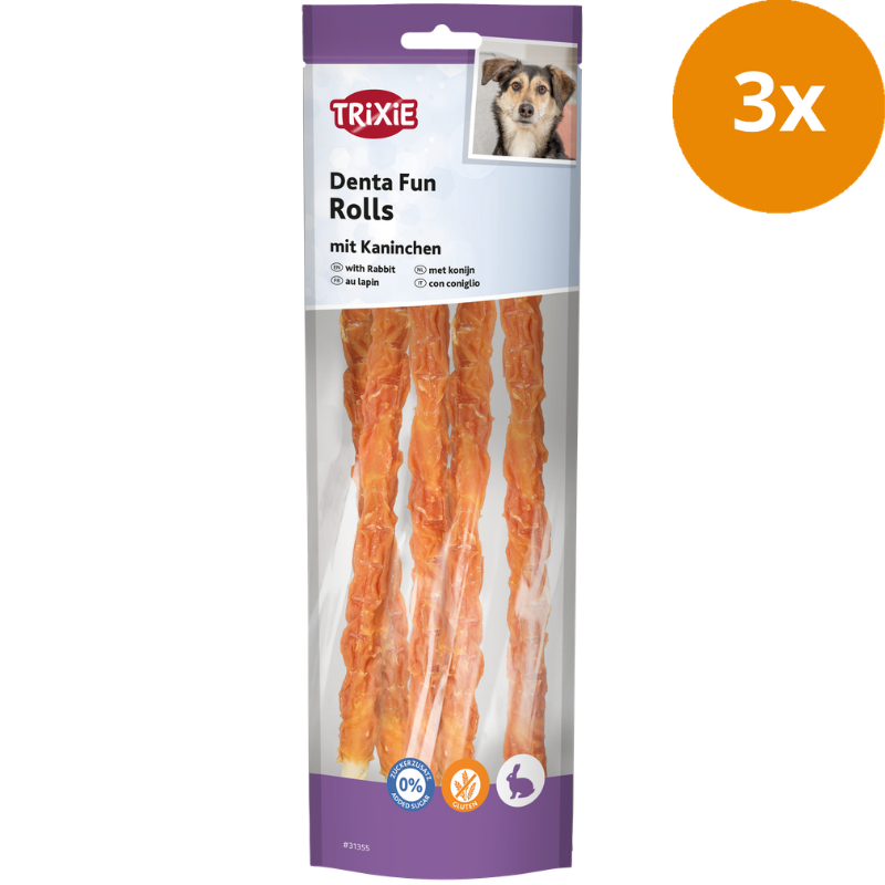 TRIXIE Rolls mit Kaninchen 4 x 30 g