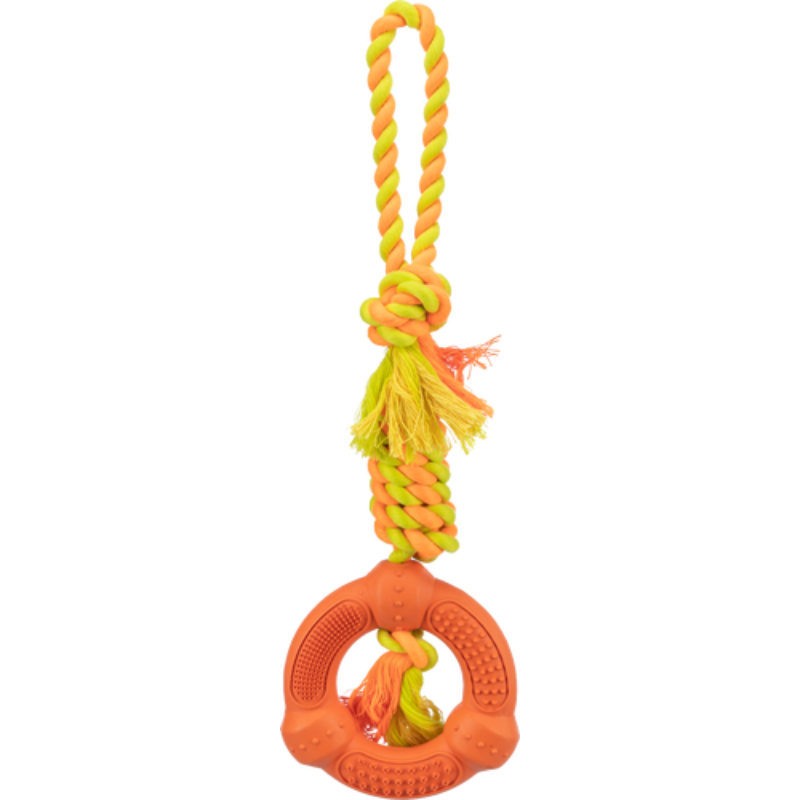 TRIXIE Spieltau mit Ring, Naturgummi