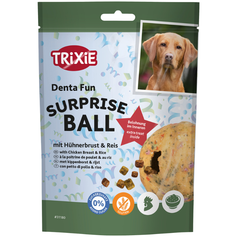 TRIXIE Surprise Ball mit Hühnerbrust & Reis 100 g