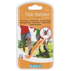 Tick Twister by OTom Zeckenhaken 2 Stück Farbe orange in Blisterverpackung