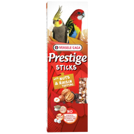 Versele Prestige Sticks Großsittiche mit Nüssen & Rosinentopping