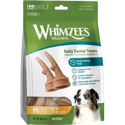 WHIMZEES Dog Snack Antler/Geweih M 360 g