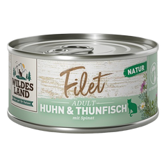 Wildes Land Filet Huhn & Thunfisch mit Spinat