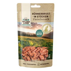 Wildes Land Hühnerbrust in Stücken 70 g
