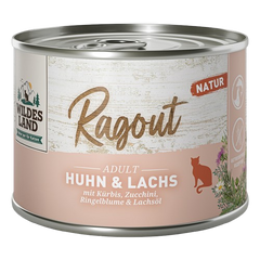 Wildes Land Ragout Huhn & Lachs mit Karotten 180 g