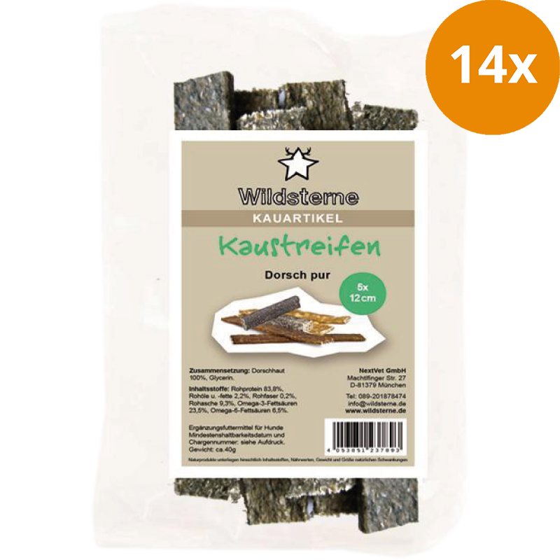 Wildsterne Kaustreifen Dorsch pur 12 cm (40 g)