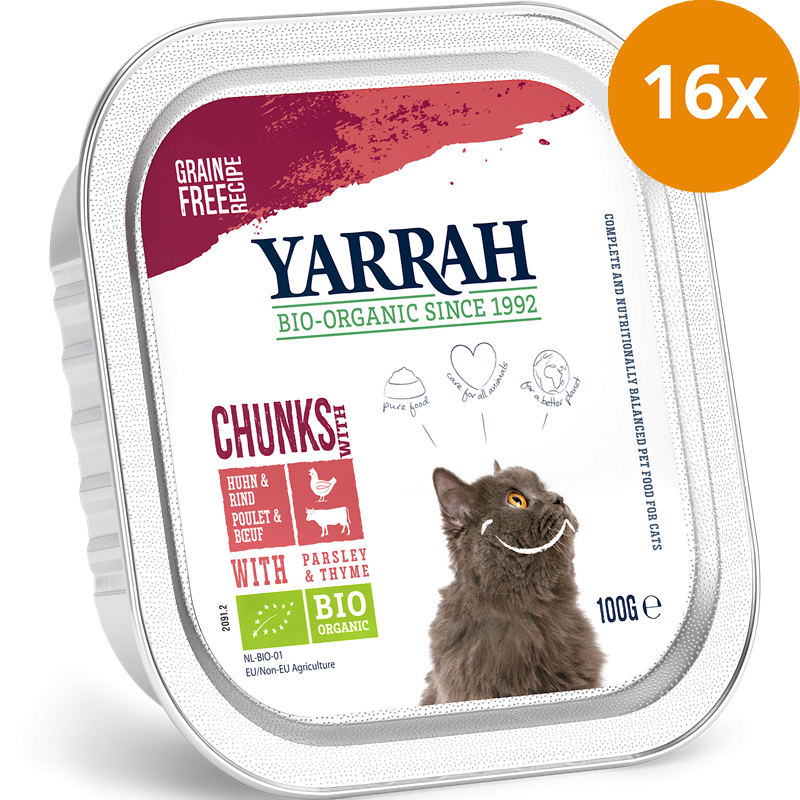 Yarrah Bio Chunks Huhn & Rind 100 g