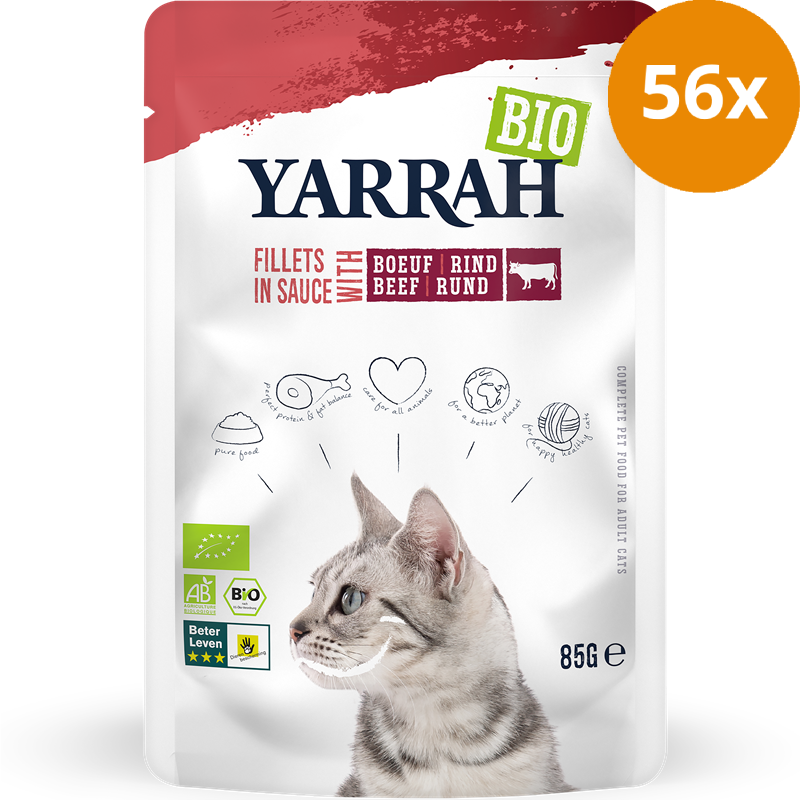 Yarrah Bio Pouch Filets Rind in Soße 85 g