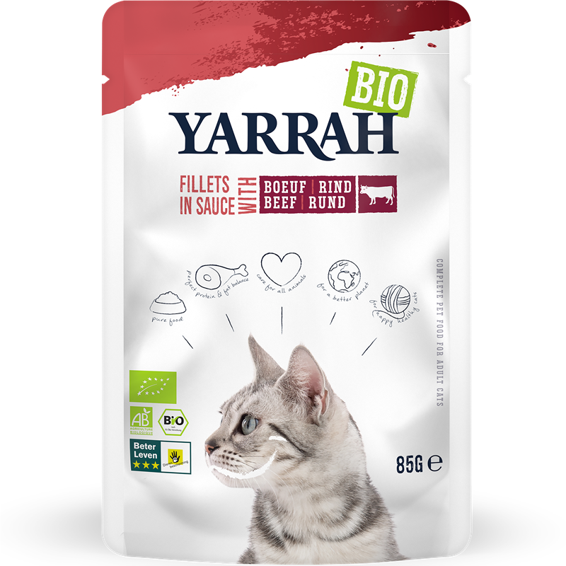 Yarrah Bio Pouch Filets Rind in Soße 85 g