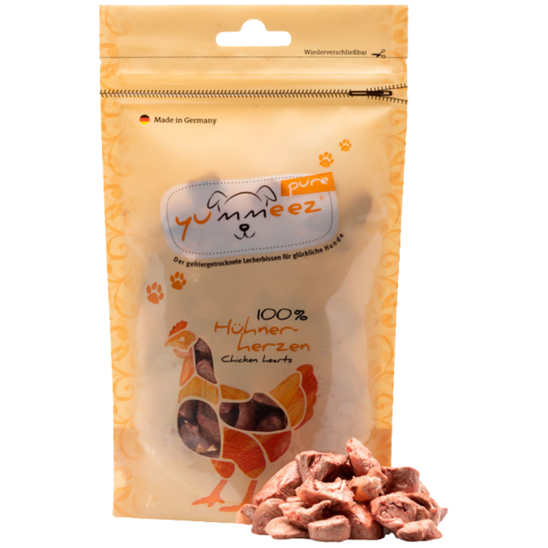 yummeez PURE CHICKEN HEARTS Hühnerherzen 35 g
